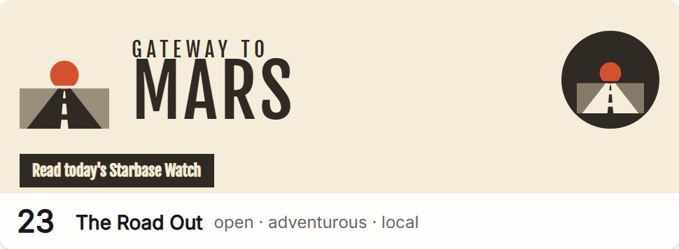 Style 23, The Road Out: logo, profile photo and a sample button