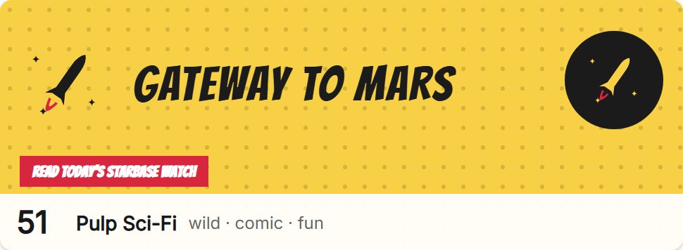 Style 51, Pulp Sci-Fi: logo, profile photo and a sample button