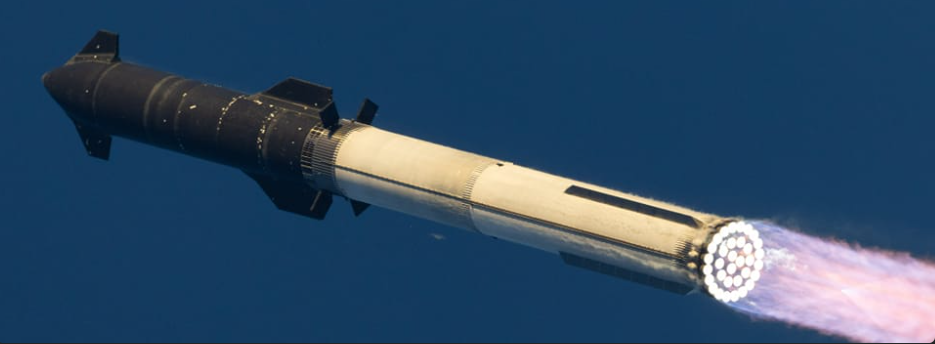 Booster and Ship during orbital test flight